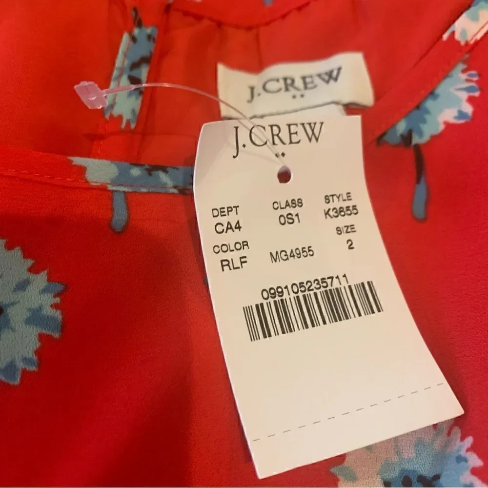 J. Crew | Printed Long Sleeve Fitted Dress